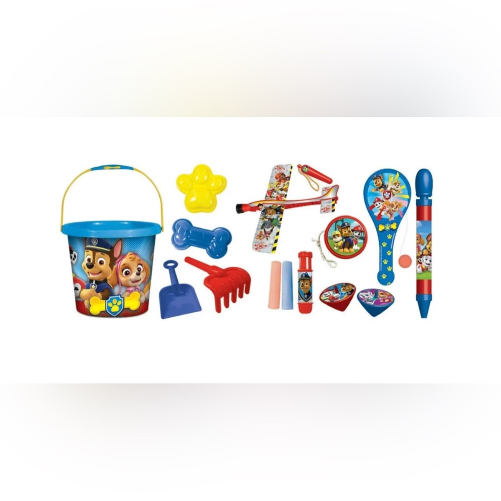 Nickelodeon Paw Patrol Spring & Summer Fun Plastic Bucket Set Sand Toy New